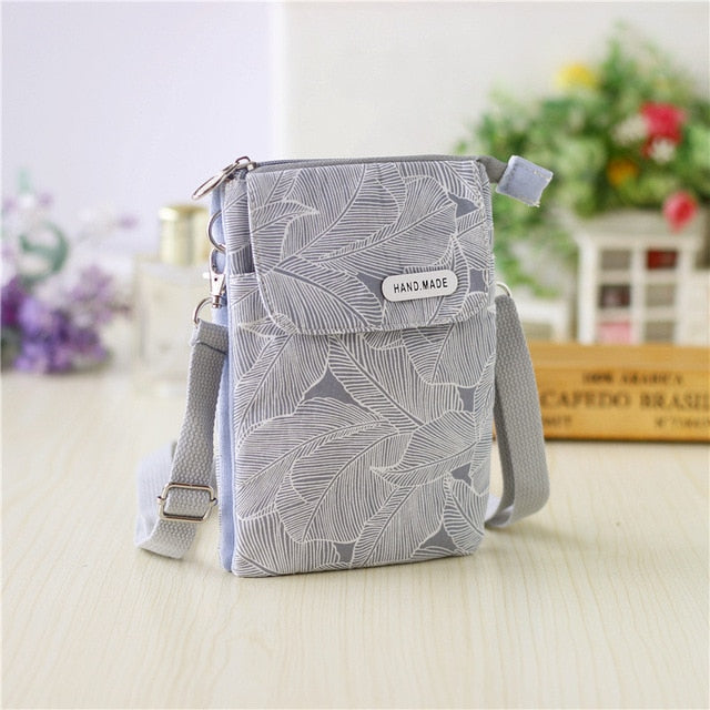 Small Shoulder Bags Nylon Women Mobile Phone Bags Mini Female Messenger Purse Lady Wallet New 2021