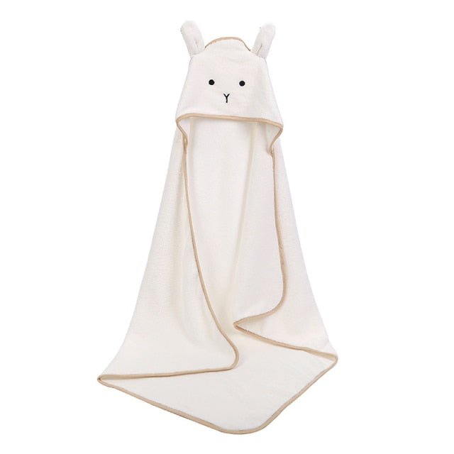 Baby Bath Towel 90*90cm Baby Towel Newborn with Hood Cartoon Coral Fleece Infant Towels Blanket Newborn Baby Bathrobe Infant