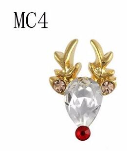 10PCS gold silver metal 3d Diamonds nail art christmas decorations charms nails glitter rhinestones nail supplies jewelry Xmas