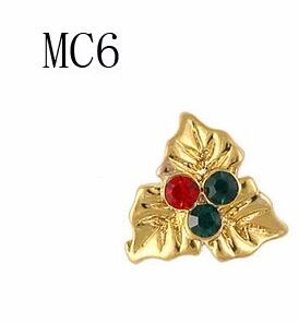 10PCS gold silver metal 3d Diamonds nail art christmas decorations charms nails glitter rhinestones nail supplies jewelry Xmas