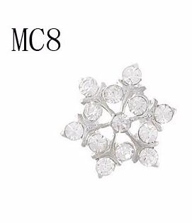 10PCS gold silver metal 3d Diamonds nail art christmas decorations charms nails glitter rhinestones nail supplies jewelry Xmas
