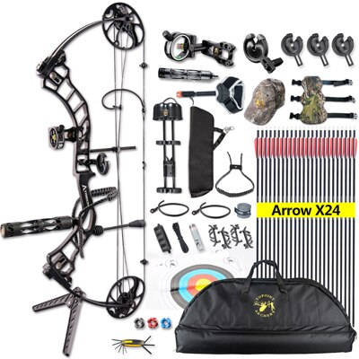 Ship From USA Topoint Archery Trigon Compound Bow Full Package,CNC Milling Bow Riser,USA Gordon Composites Limb,BCY String