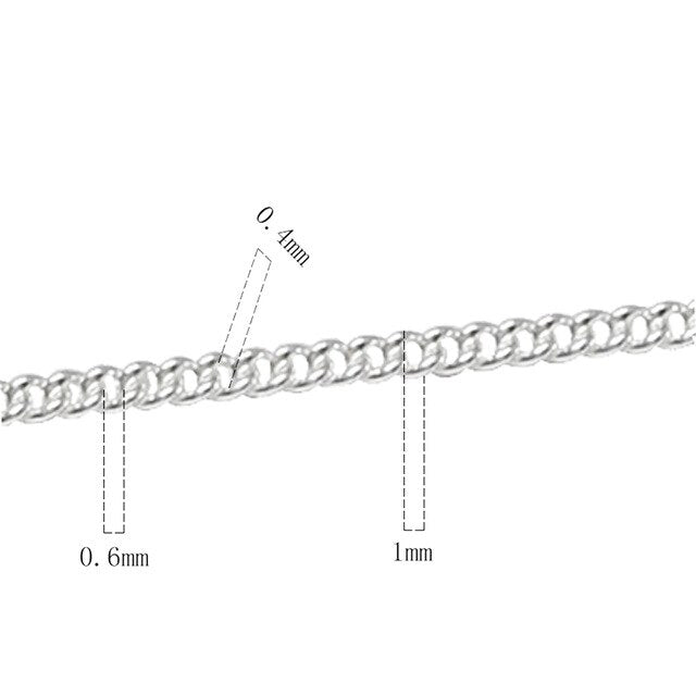 Silver Chain 925 Sterling Silver Jewelry Supplies for DIY Necklace Making,1 Meter ,ship from USA,SKU36390RSS