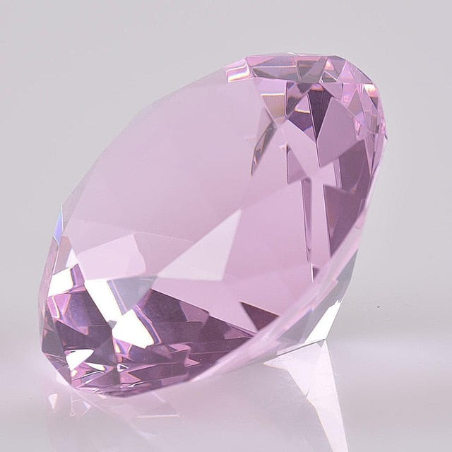 Ship From USA 100mm Clear Crystal Diamond Paperweight Home Wedding Decoration Crystal Diamond Girlfriend Gift Diamond Crystal