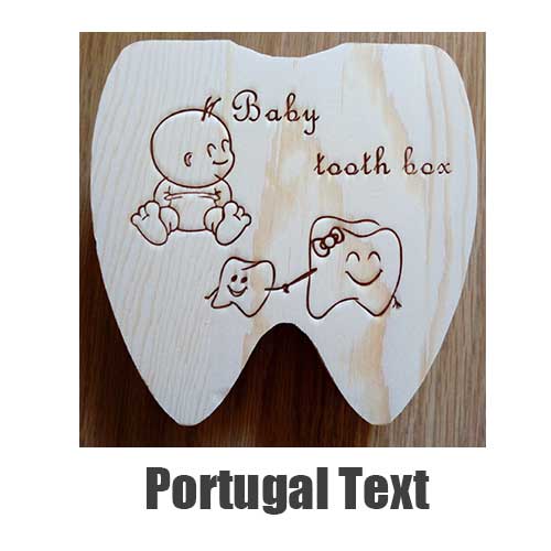 Baby Tooth Box Poland/English/Dutch/Russian/French /Italian Wooden Milk Teeth Organizer Storage Boys Girls Baby Souvenirs Gift
