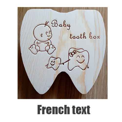 Baby Tooth Box Poland/English/Dutch/Russian/French /Italian Wooden Milk Teeth Organizer Storage Boys Girls Baby Souvenirs Gift