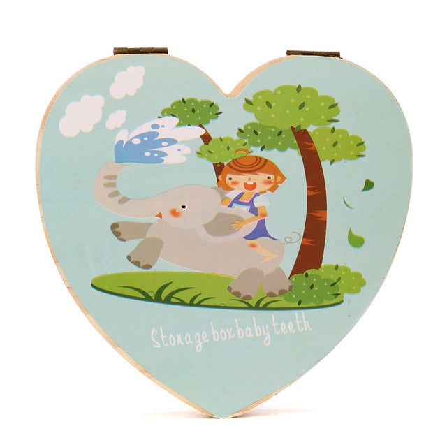 Baby Tooth Box Poland/English/Dutch/Russian/French /Italian Wooden Milk Teeth Organizer Storage Boys Girls Baby Souvenirs Gift