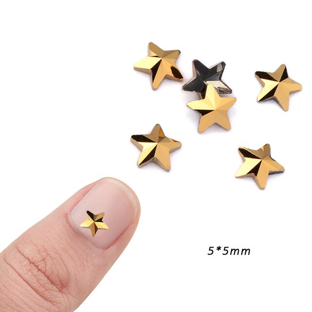 20pcs Aurum Crystals Nail Diamond Stone Strass Gold Retro Design Glass Rhinestones For 3D Nails Art Decorations Supplies Jewelry
