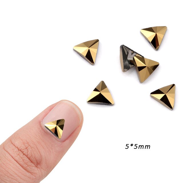 20pcs Aurum Crystals Nail Diamond Stone Strass Gold Retro Design Glass Rhinestones For 3D Nails Art Decorations Supplies Jewelry