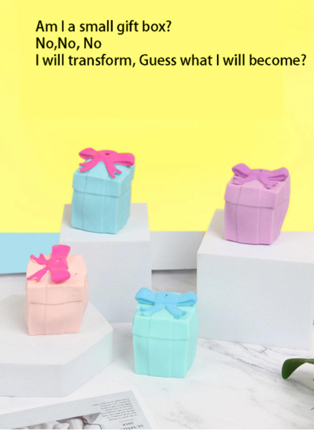 Fidget Toys Flip Gift Box Cute Pet Pinch Animal Silicone Toy Expression - One item with Random