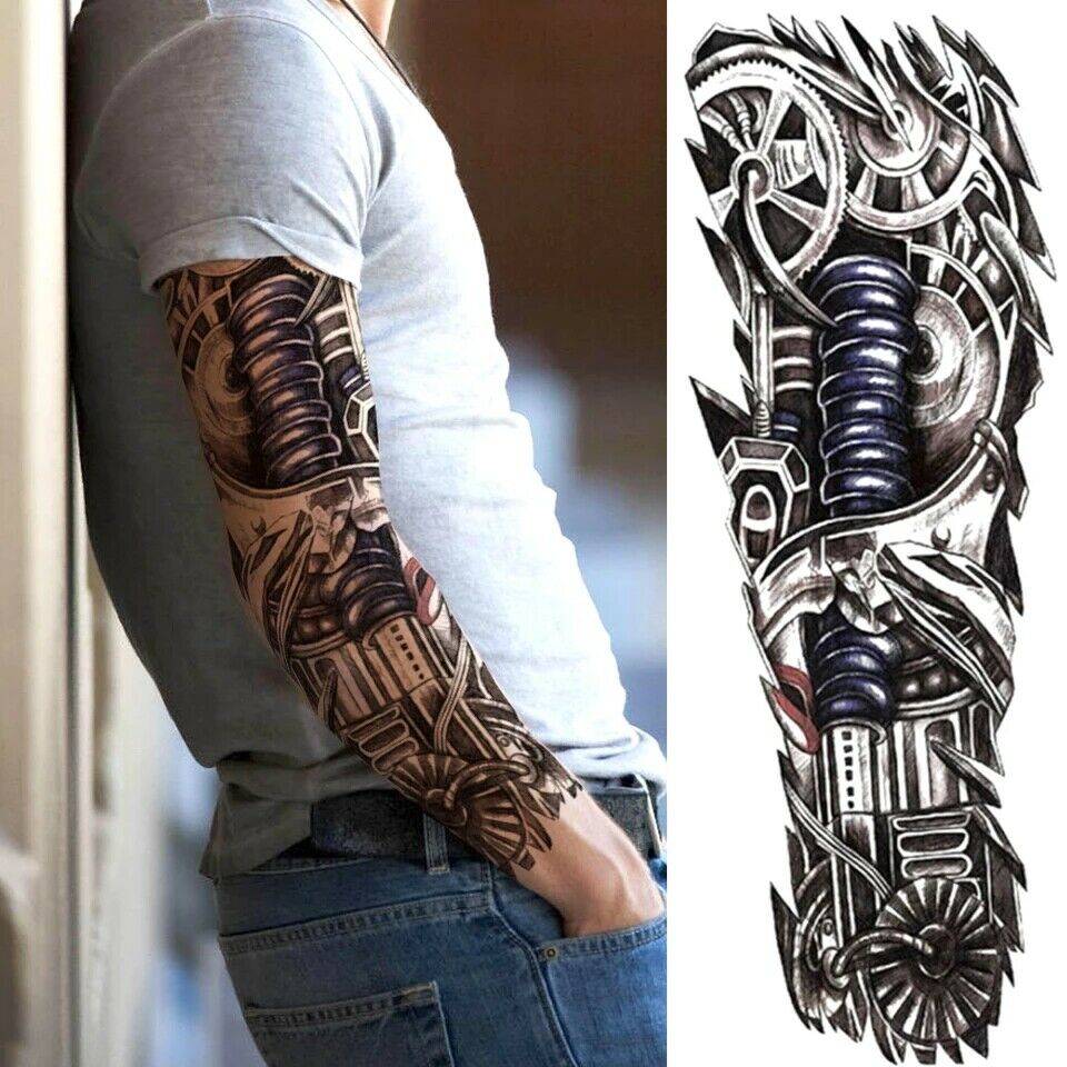 Full Arm Temporary Tattoo Art Sticker Waterproof Easy to apply Looks real