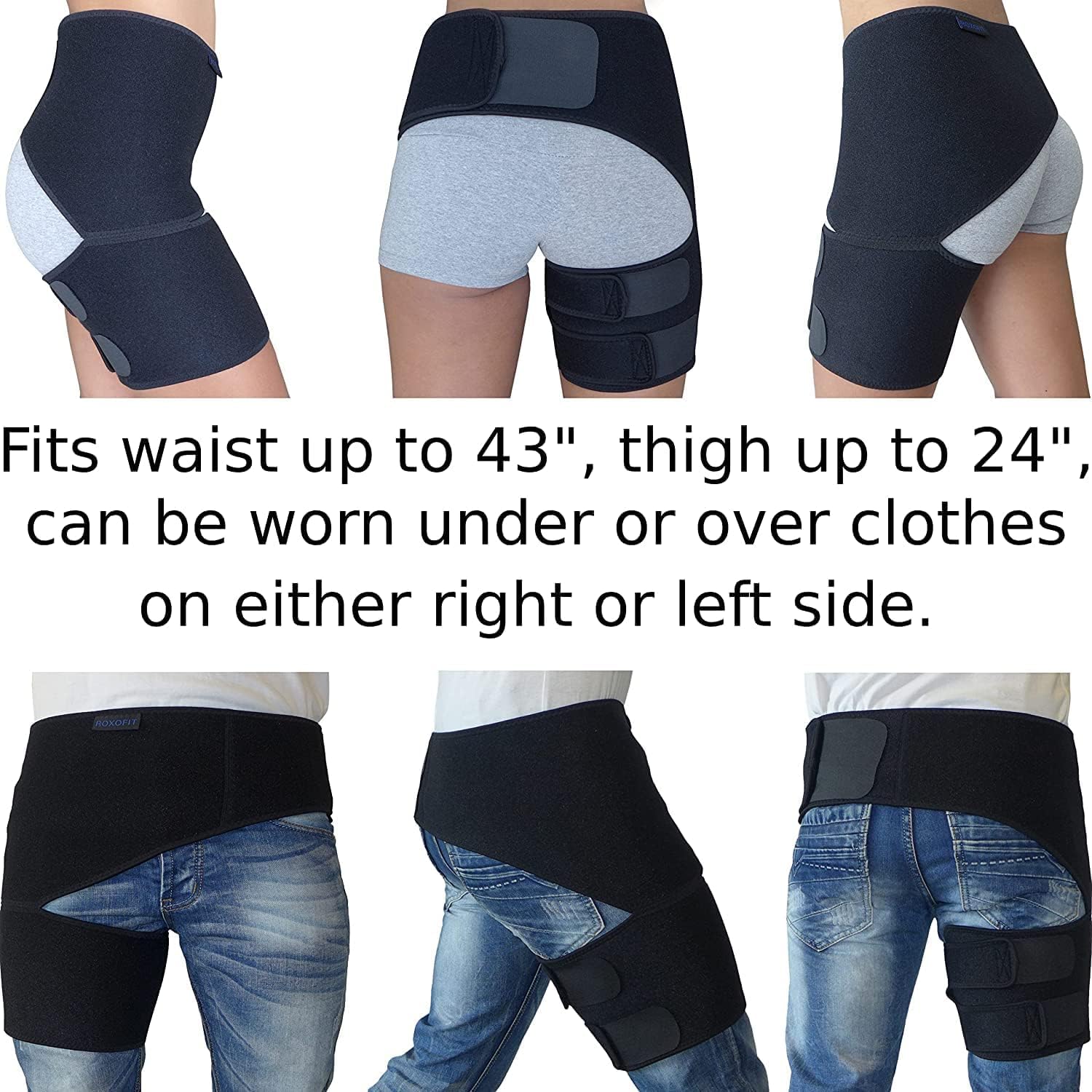 Hip Brace for Sciatica Pain Relief Compression Support Wrap for Sciatic Nerve Pulled Thigh Hip Strain Injury for Men Women