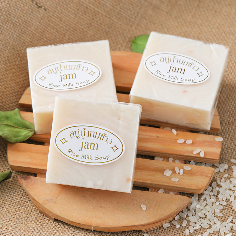 Thailand Jasmine Rice Milk Soap Original Handmade Gluta Collagen For Face and Body