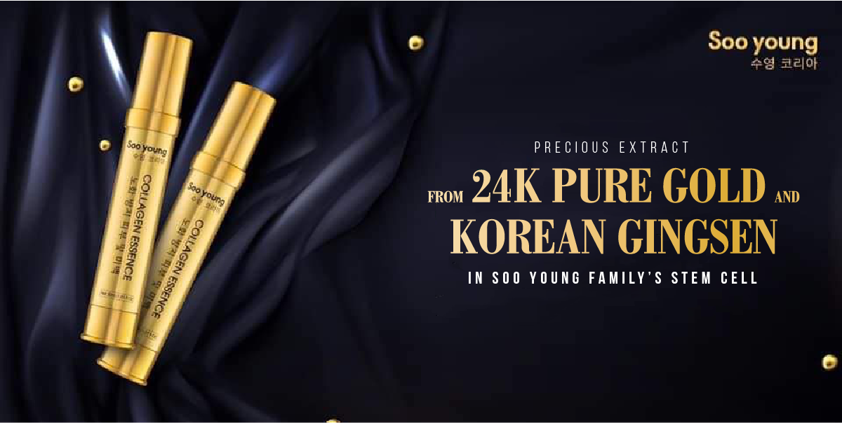 SOO YOUNG KOREA SERUM COLLAGEN ESSENCE 24K PURE GOLD GINSENG SKIN CARE