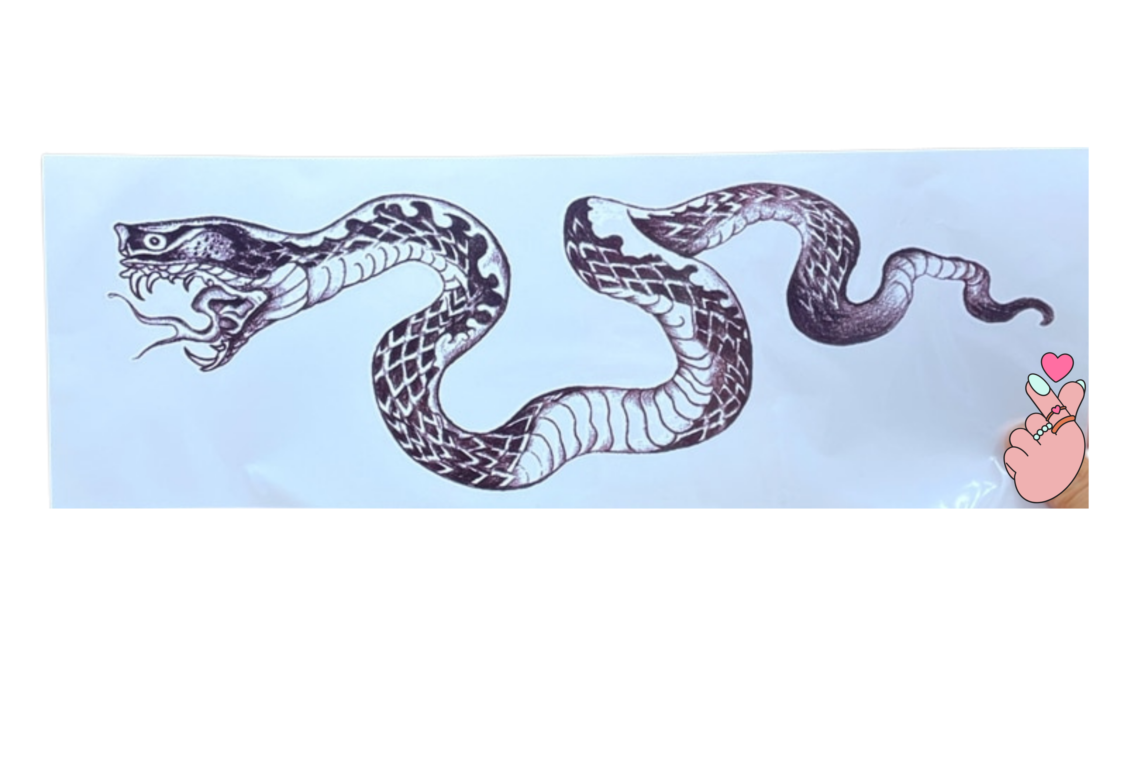 Temporary Snake Tattoo Big Size Black Python Anaconda Fake Arm Leg Neck Body Art