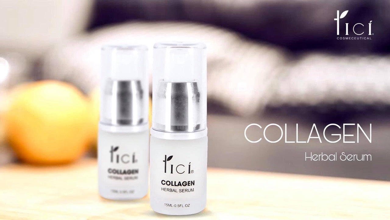 TICI COSMETIC COLLAGEN HERBAL SERUM ANTI-AGING FOR LUMINOUS SKIN TONE - 15ML