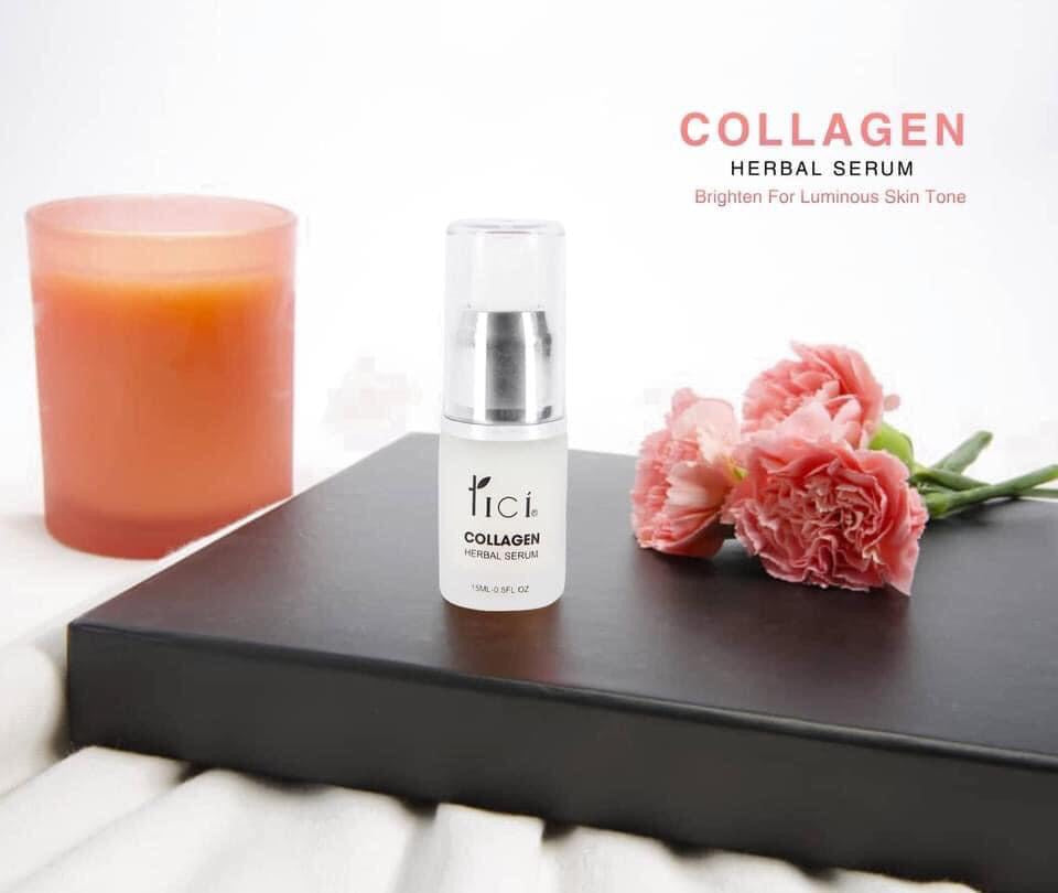 TICI COSMETIC COLLAGEN HERBAL SERUM ANTI-AGING FOR LUMINOUS SKIN TONE - 15ML