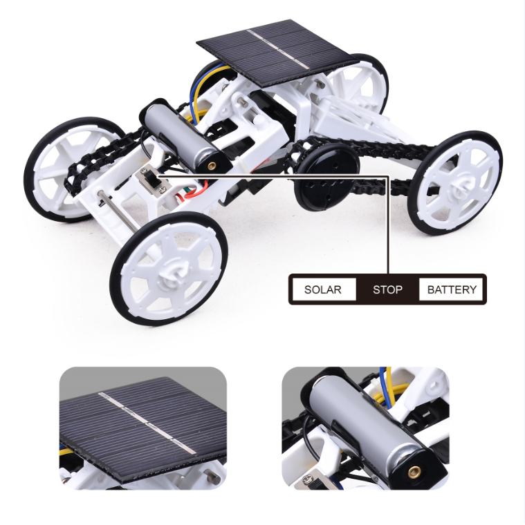 4WD Car DIY Climbing Vehicle Kit Electric Mechanical / Solar Power Science Building Toys, Circuits Engineering Gift Toys Car for Kids and Teens.  YJ