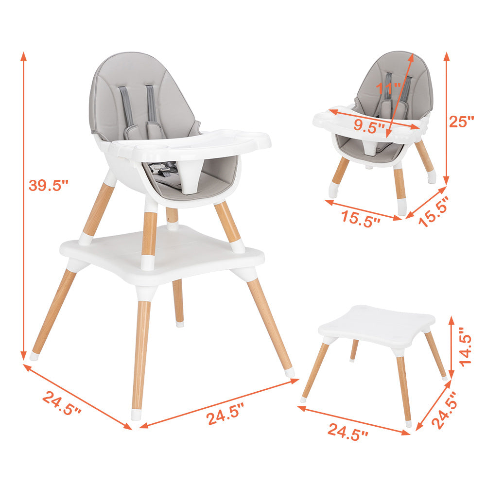 Free shipping Children's High Dining Chair Detachable Two-In-One Table And Chair  YJ