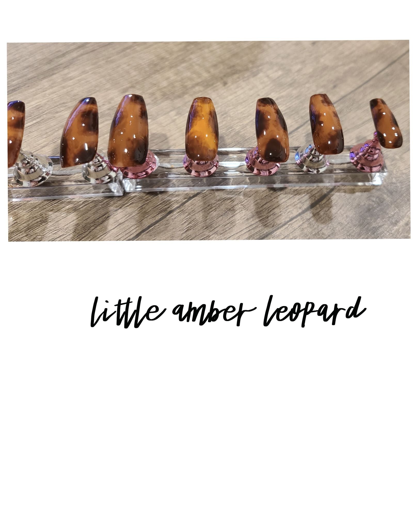 Little Amber Leopard Press On Nails/Fake Nails/Handmade