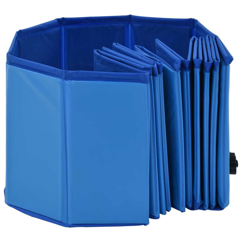 Foldable Dog Swimming Pool Blue 47.2"x11.8" PVC