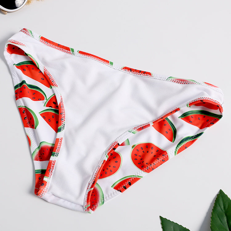 Sext Adult Women Tropical Watermelon Print Summer Sling Bikini Swimwear