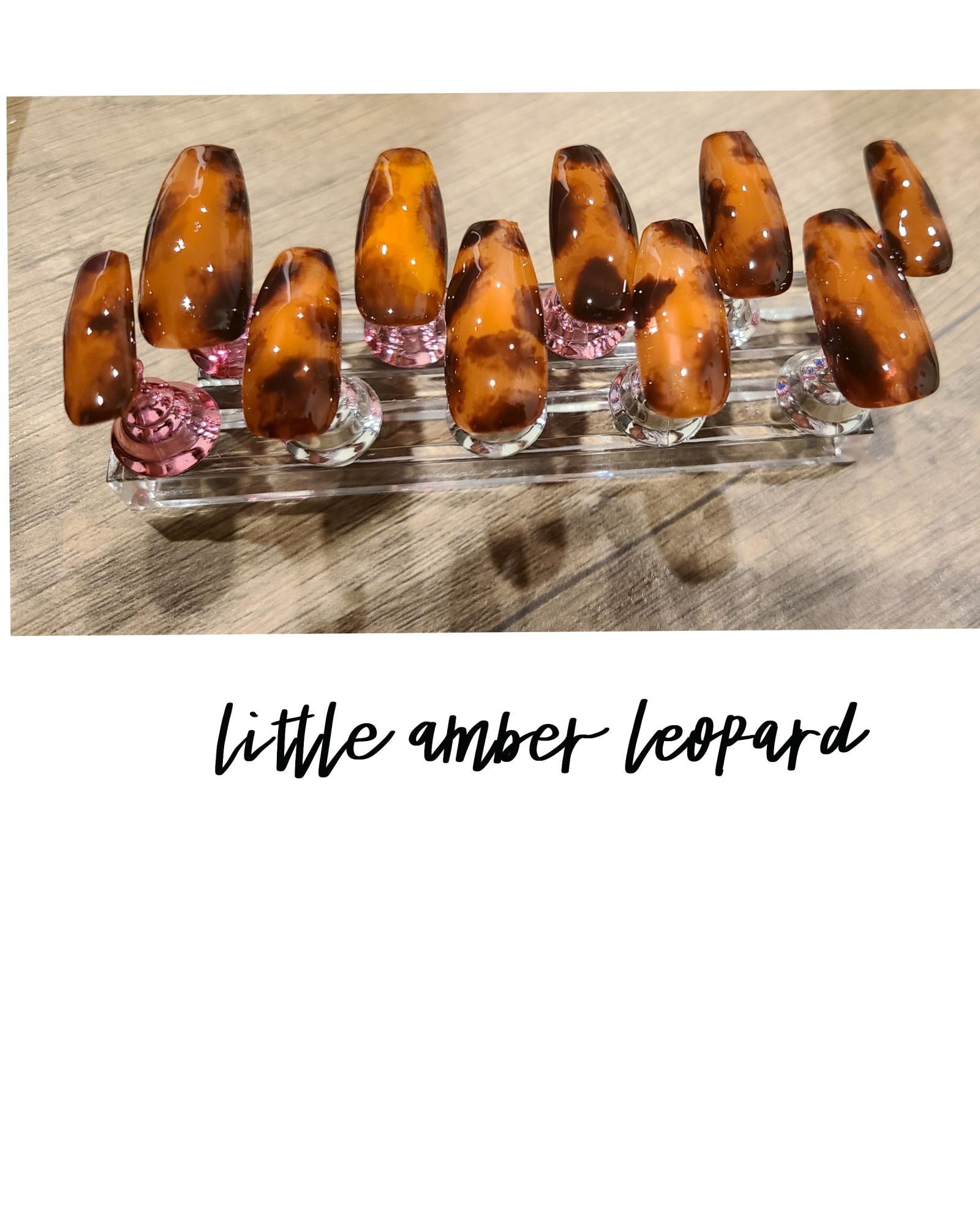 Little Amber Leopard Press On Nails/Fake Nails/Handmade