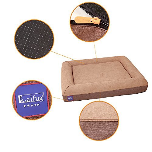 Orthopedic Memory Foam Dog Bed Dog Couch with Durable Water Proof Liner and Removable Washable Cover, Large