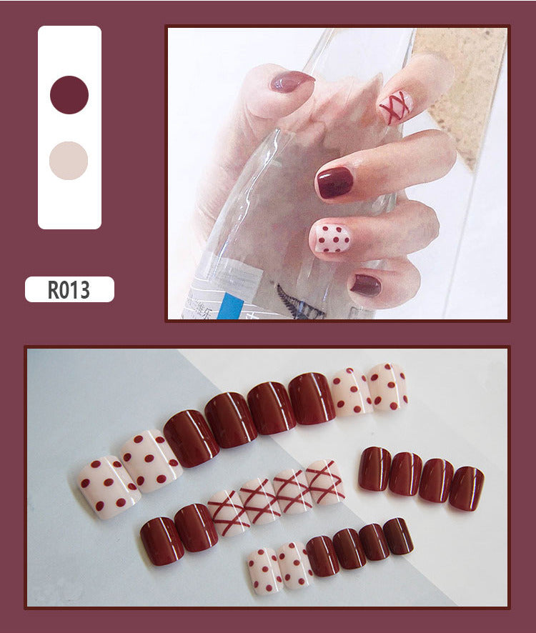 24Pcs Girl False Nails Fake Nails Art Accessory Full Cover Colorful Nail Tips Jelly Paste Directly