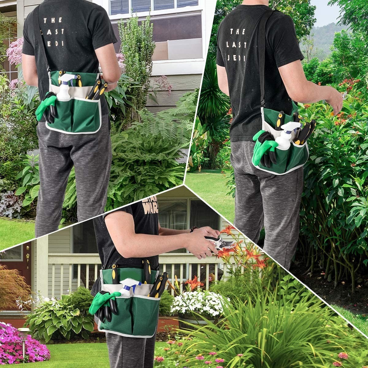 Garden Kneeler and Seat with 2 Bonus Tool Pouches - Portable Garden Bench EVA Foam Pad with Kneeling Pad for Gardening - Sturdy, Lightweight and Practical - Protect Knees and Clothes When Gardening XH