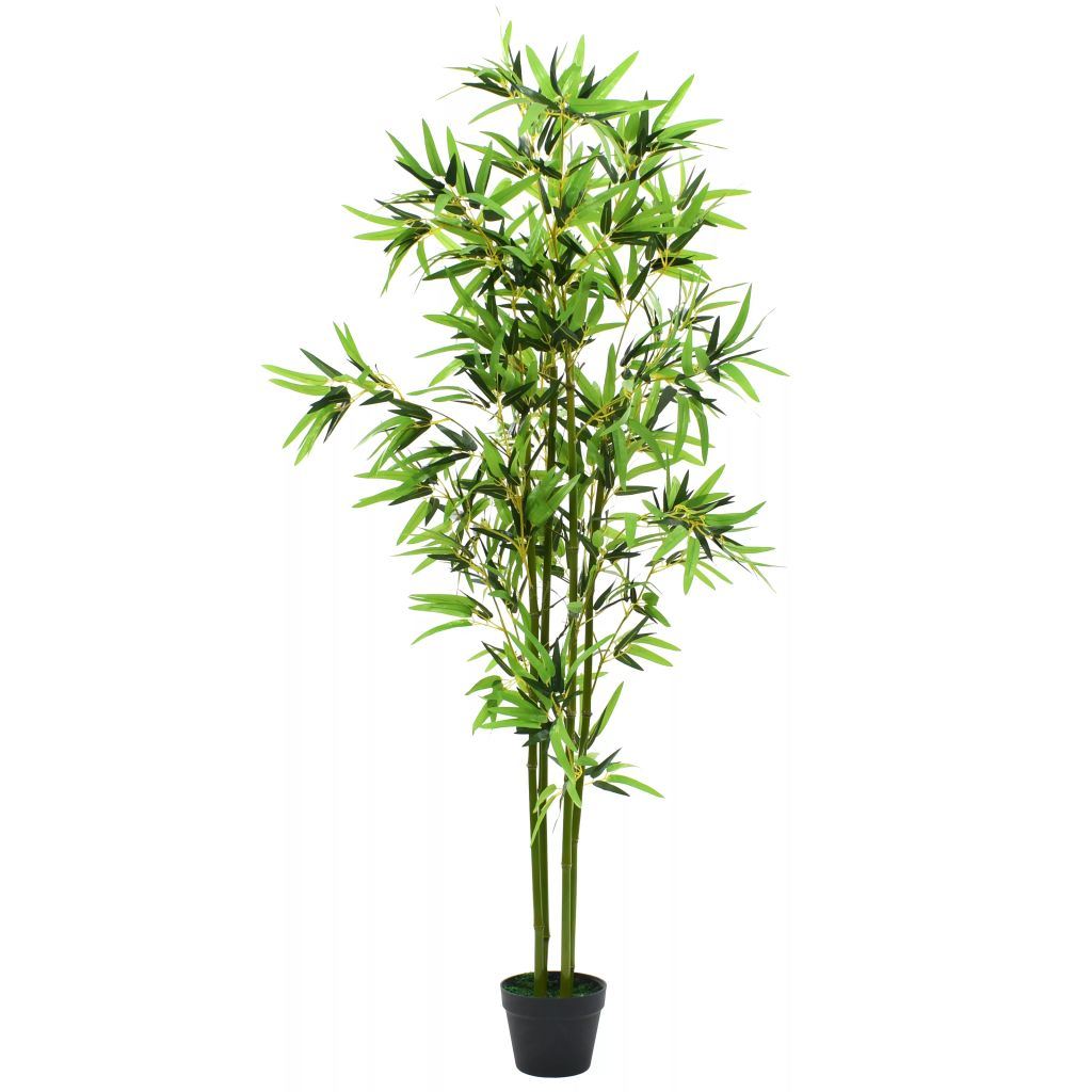 Artificial Bamboo Plant with Pot 68.9" Green