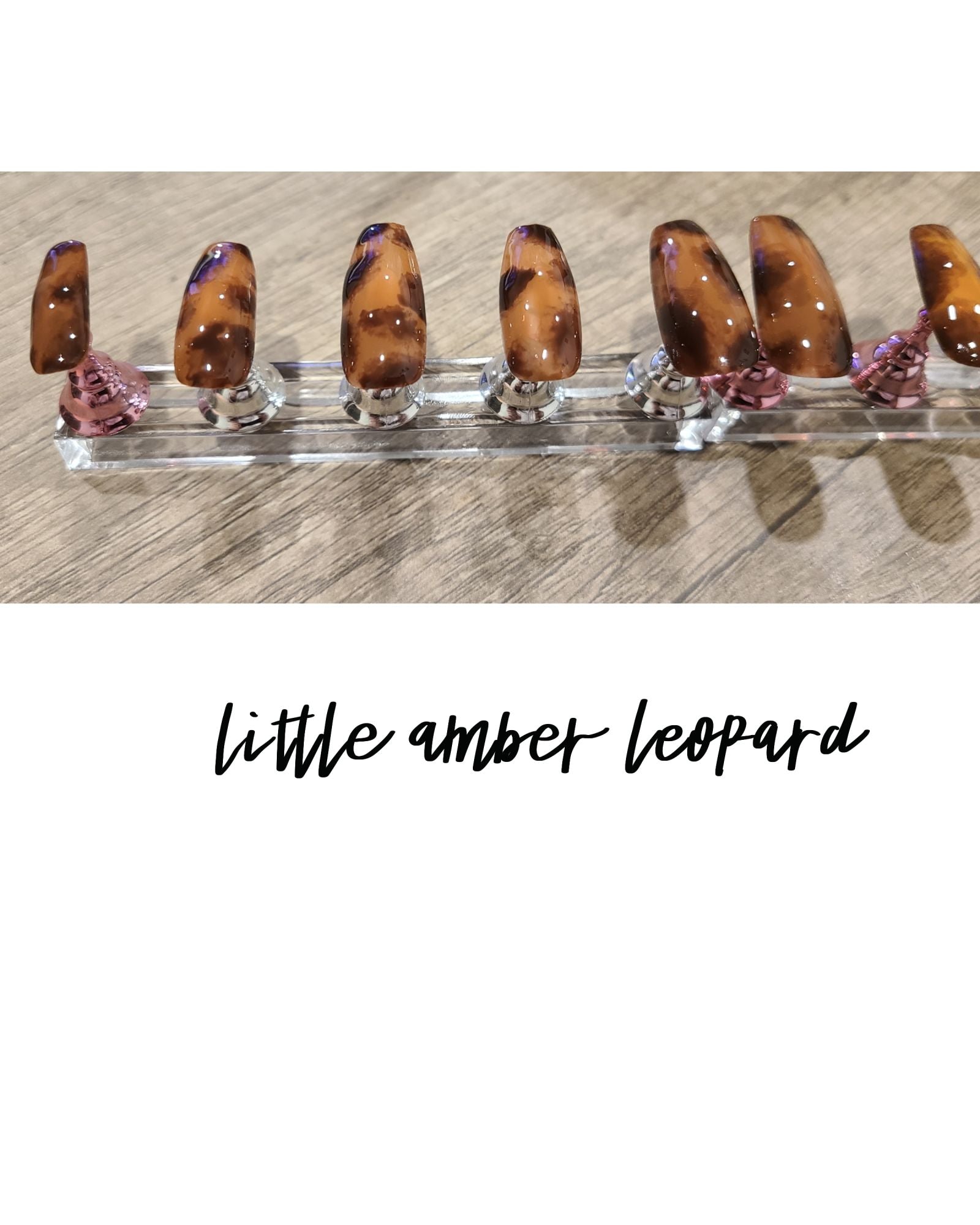 Little Amber Leopard Press On Nails/Fake Nails/Handmade