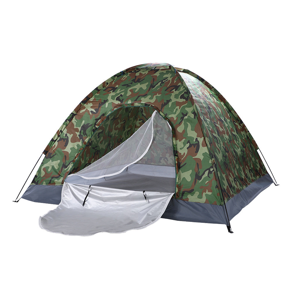 Outdoor Camouflage Camping Tent for 3-4 Person Single Layer Waterproof Hiking