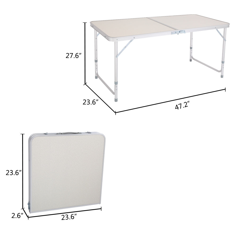 US Stock 120 x 60 x 70 4Ft Portable Folding Table Outdoor Picnic Camping Dining Party Indoor