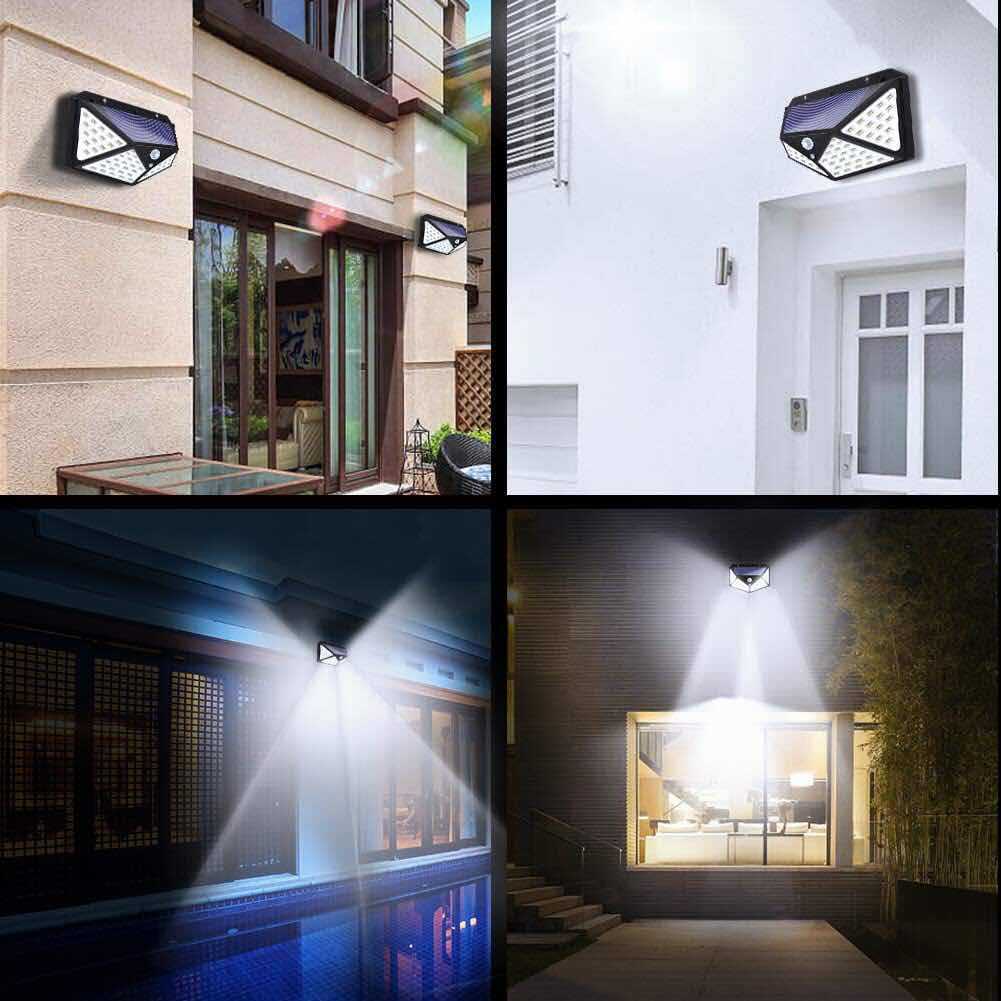 Free shipping 100 LED Solar PIR Motion Sensor Wall Light