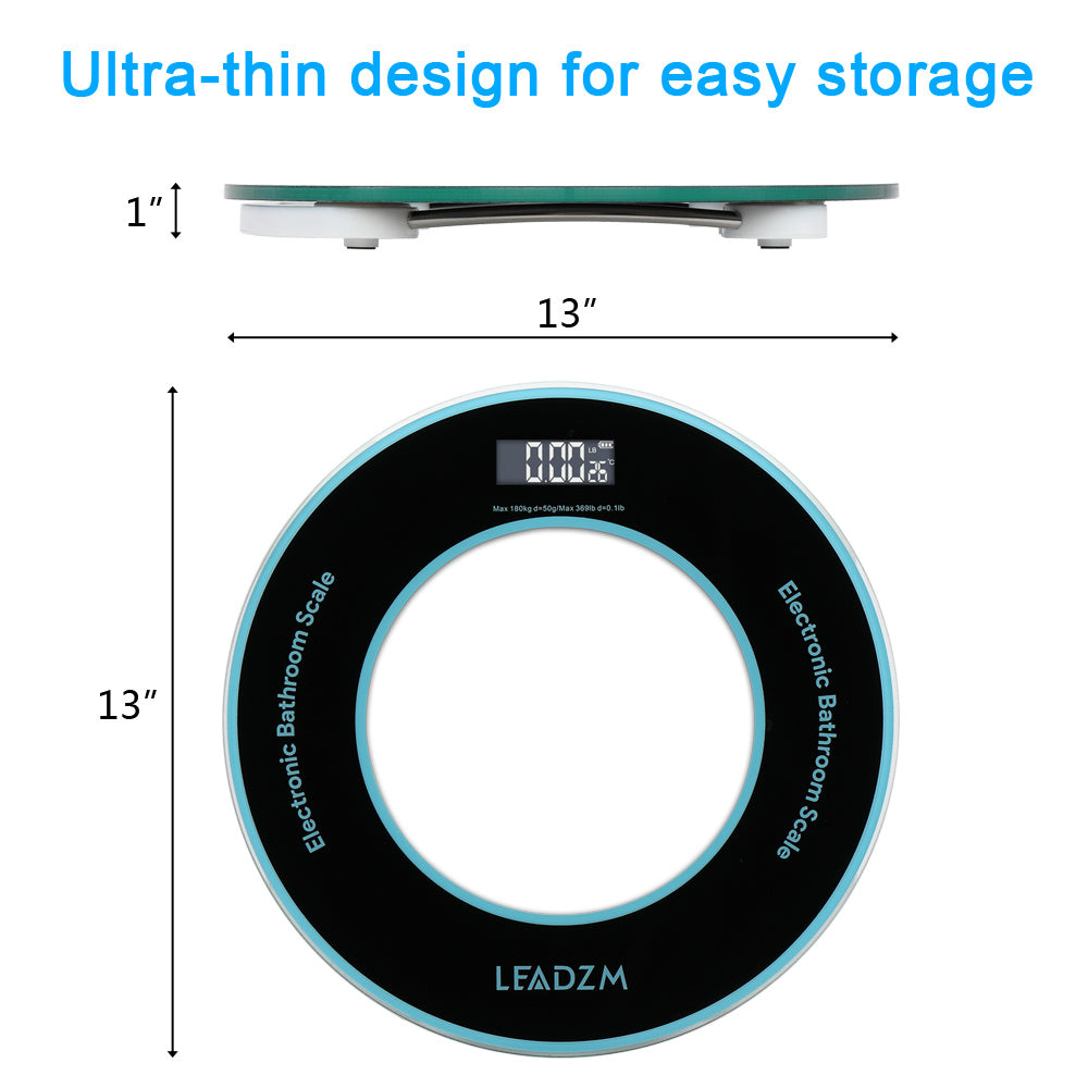 LEADZM 180Kg/50g Compact Disc Model Personal Weighing Bathroom Scale RT