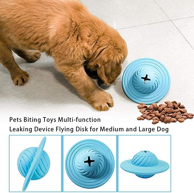 Pet Leaking Bite Toy Multi-Functional Pet Rolling Leaking Frisbee The Leaker Contains A Milky Fragrance That Attracts The Attention of The Dog and Increases The Interest of The Pet.