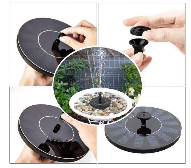 Solar Power Floating Fountain Garden Pool Pond Watering Kit