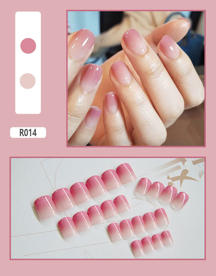 24Pcs Girl False Nails Fake Nails Art Accessory Full Cover Colorful Nail Tips Jelly Paste Directly