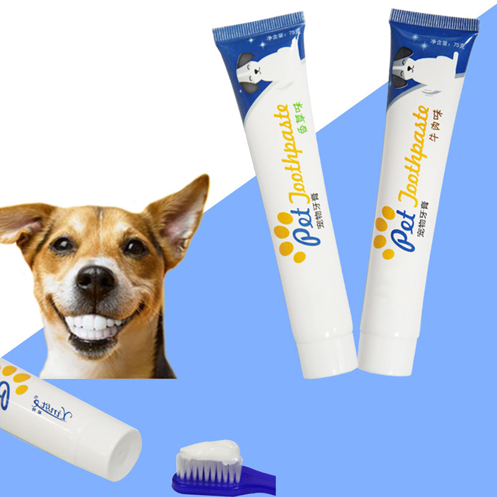 Edible Dog Puppy Cat Toothpaste Teeth Cleaning Care Oral Hygiene Pet Supplies