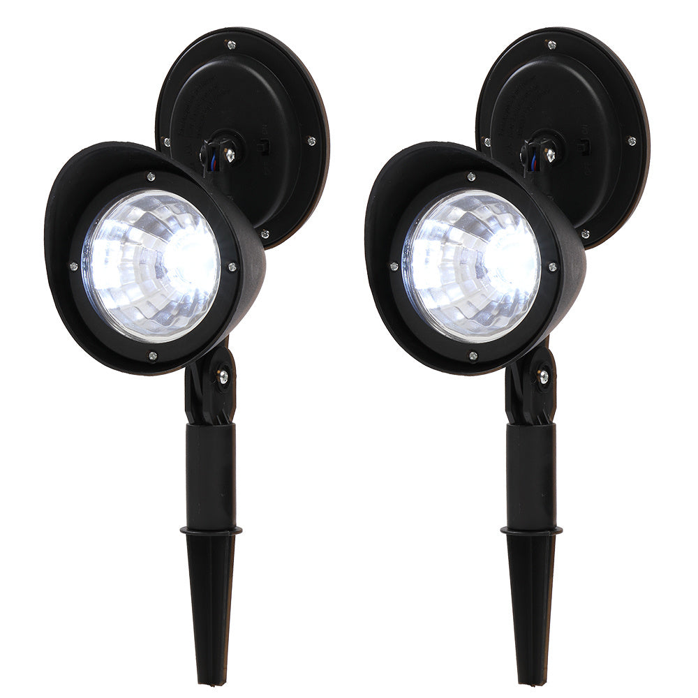 2pcs Solar Landscape Spotlight LED Lighting Plastic for Outdoor Garden Yard Porch Pool RT