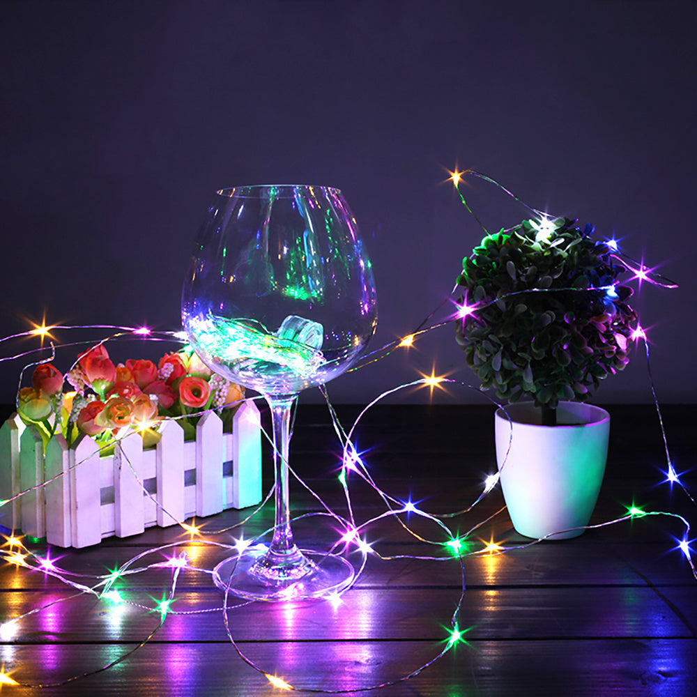 2m 20 LED Mini Bottle Stopper Lamp String Bar Decoration String Light Colorful Light Earth Color Full  YJ