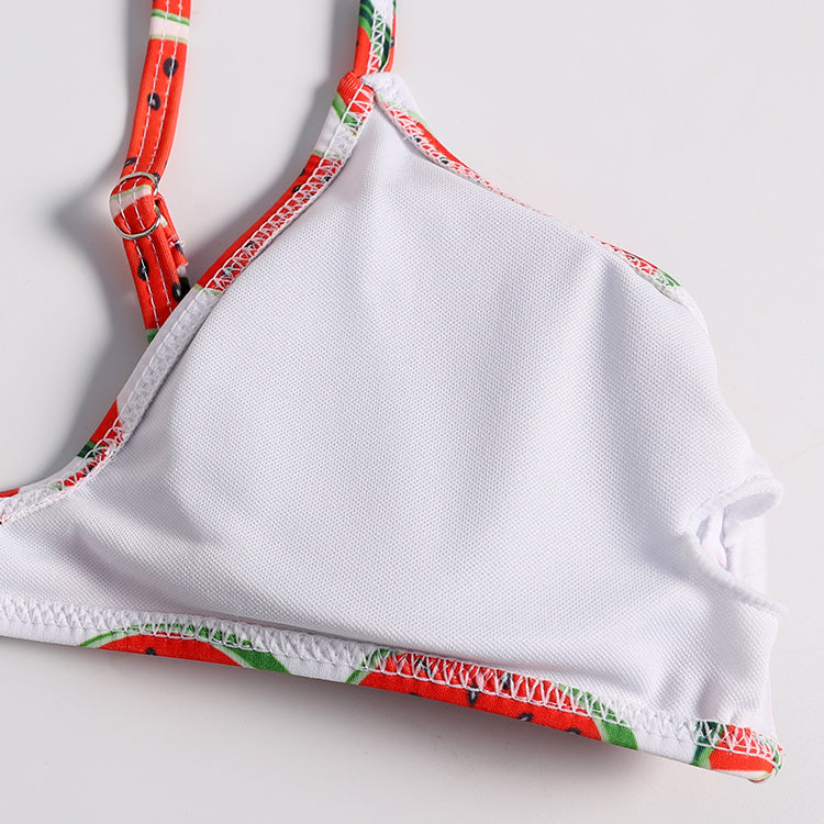 Sext Adult Women Tropical Watermelon Print Summer Sling Bikini Swimwear