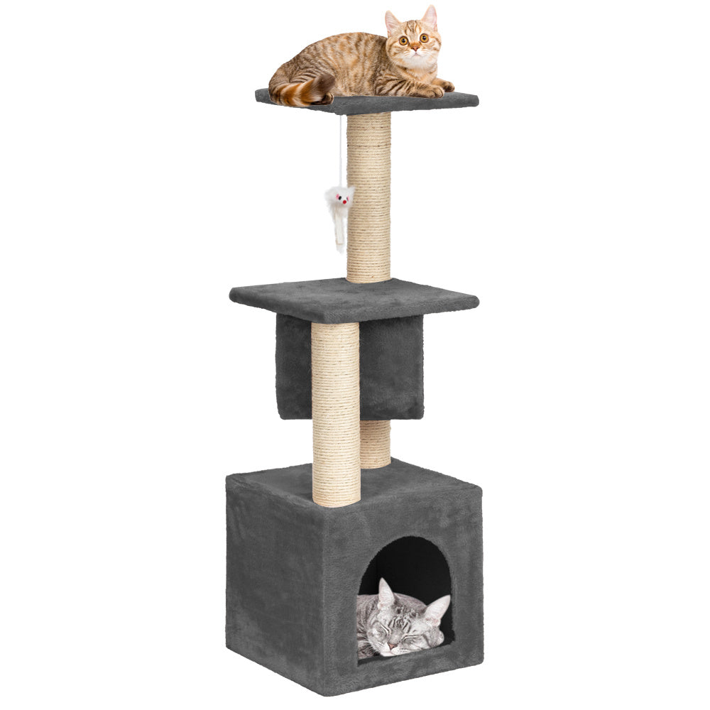 36" Stable Cute Sisal Cat Climb Holder Cat Tower Gray YF