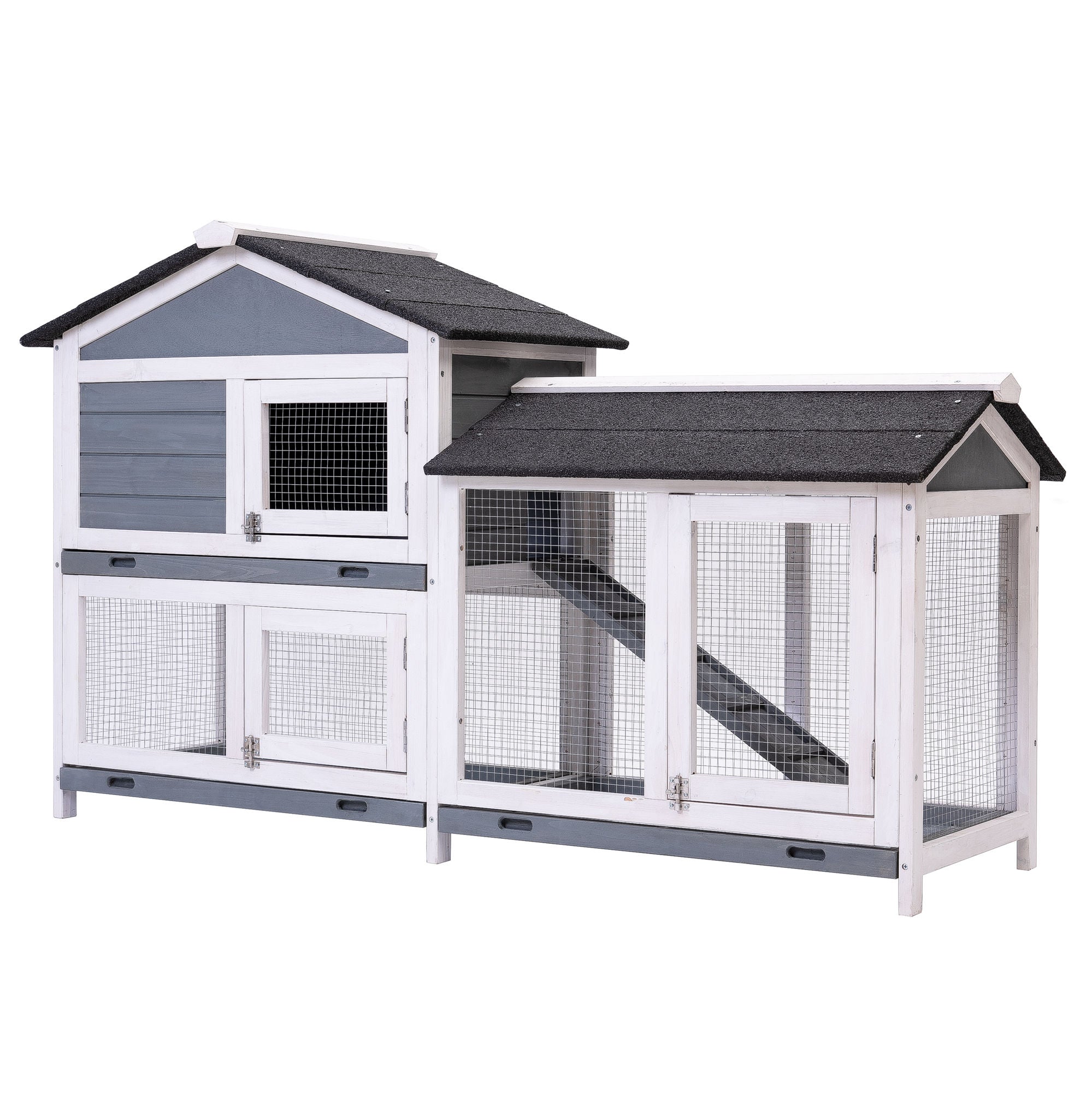 TOPMAX Pet Rabbit Hutch Wooden House Chicken Coop for Small Animals YF