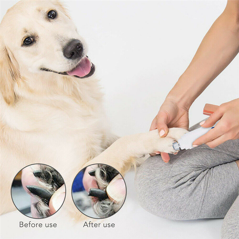 Electric Pet Dog Nail Grinder Painless Paws Grooming Trimming Shaping Smoothing