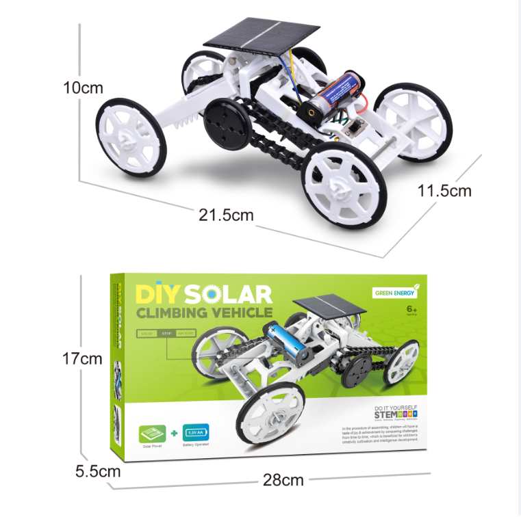 4WD Car DIY Climbing Vehicle Kit Electric Mechanical / Solar Power Science Building Toys, Circuits Engineering Gift Toys Car for Kids and Teens.  YJ