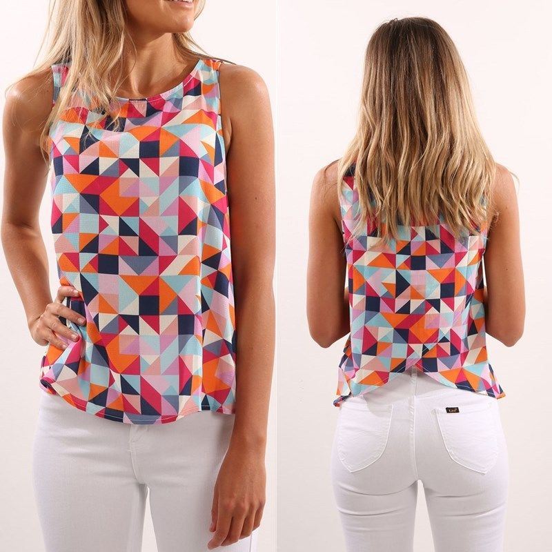 Free local delivery Women Summer Vest Top Sleeveless Shirt Blouse Casual Tank Tops T-Shirt