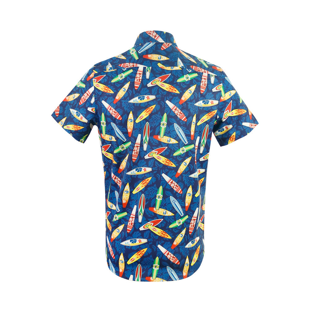 Men's Funky Hawaiian Printed Shirts Floral Short Sleeve Casual Button Down Shirt