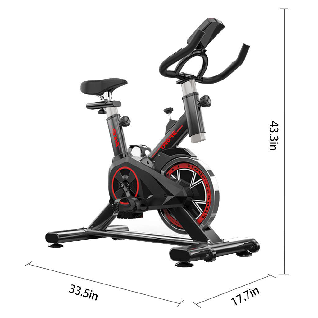 Indoor Exercise Bike, Indoor Cycling Stationary Bike Belt Drive with LCD Monitor